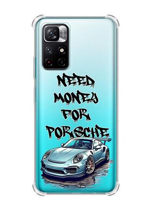 Чохол з потовщеними кутами на xiaomi redmi note 11 4g :: хочу порше (принт 385)