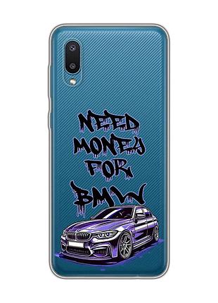 Прозрачный чехол на samsung galaxy a02/a022 (2021) :: хочу бмв (принт 386)