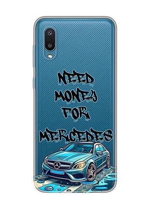 Прозорий чохол на samsung galaxy a02/a022 (2021) :: хочу мерседес (принт 387)