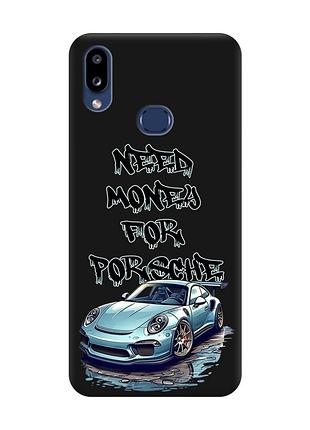 Матовый черный чехол на samsung galaxy a10ѕ a107 :: хочу порше (принт 385)