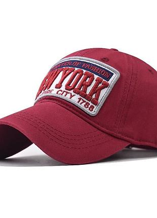 Бейсболка червоного кольору sport line із лого new york
