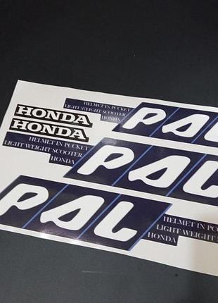 Синие наклейки на мотоцикл мопед скутер хонда пал pal honda пел