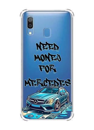 Чехол с утолщёнными углами на samsung galaxy a30 (2019) / a20 (2019) :: хочу мерседес (принт 387)