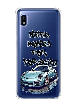 Чохол з потовщеними кутами на samsung galaxy a10 (2019)/a105 :: хочу порше (принт 385)
