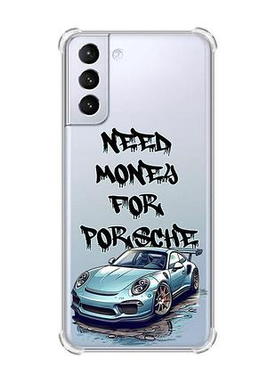 Чохол з потовщеними кутами на samsung galaxy s21 (g991) :: хочу порше (принт 385)