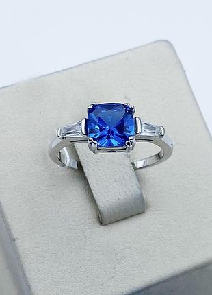 Каблучка срібна з кварцем london blue 16 2,37 г