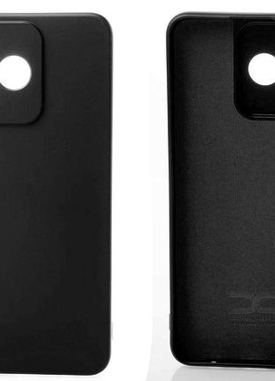 Матовый силиконовый чехол для xiaomi poco f6 черный микрофибра