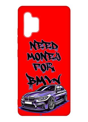 Матовый красный чехол на samsung galaxy a32 :: хочу бмв (принт 386)