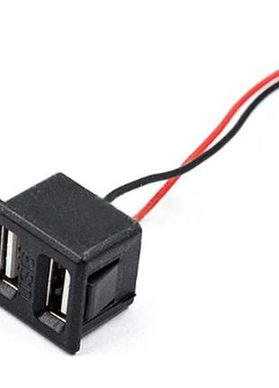 Usb 2.0 на 2 порта разъем встраиваемый в корпус со шнуром female port