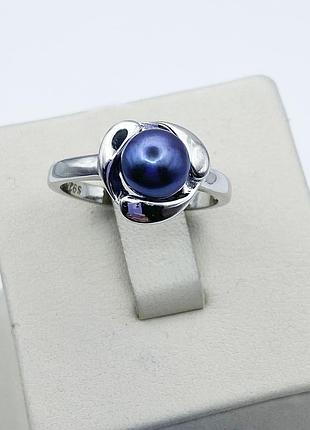 Кольцо серебряное с жемчугом 17,5 3,04 г