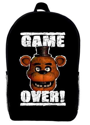 Рюкзак фнаф аніматроніки 5 ночей з фредді (school gear bag fnaf 05) чорний, 39 х 27 х 14 см