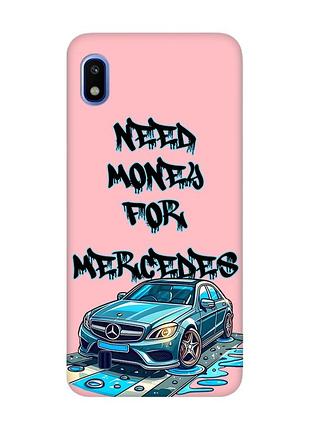 Матовий рожевий чохол на samsung galaxy a10 (2019) a105 :: хочу мерседес (принт 387)