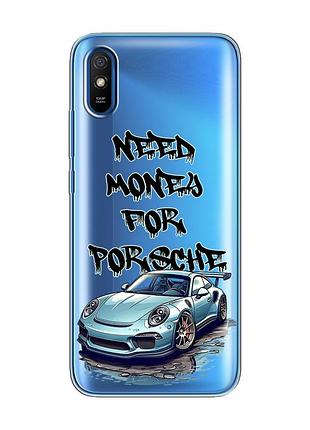 Прозрачный чехол на xiaomi redmi 9a :: хочу порше (принт 385)
