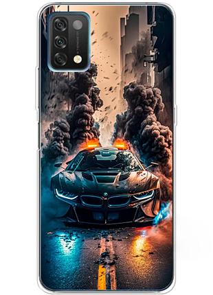 Чехол силиконовый с картинкой на umidigi a11 (машина bmw i8)