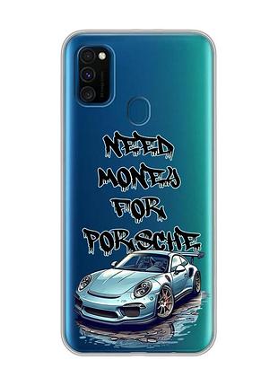 Прозорий чохол на samsung galaxy m30s/m21 :: хочу порше (принт 385)