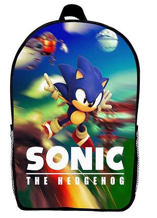 Рюкзак соник (school gear bag sonic 02) черный, 39 х 27 х 14 см