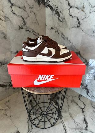 Мужские кроссовки nike sb dunk low cacao wow brown найк дак коричневого цвета 2