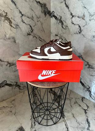 Мужские кроссовки nike sb dunk low cacao wow brown найк дак коричневого цвета 3
