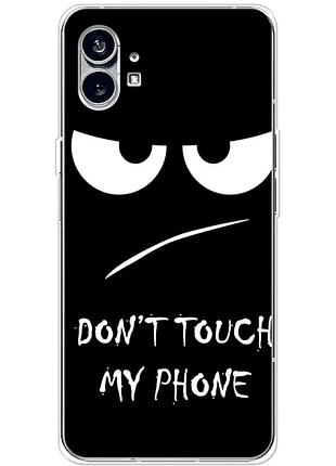 Чехол силиконовый с картинкой на nothing phone (1) (не трогай мой телефон)