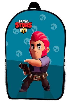 Рюкзак бравл старс кольт (school gear bag brawl stars 07) черный, 39 х 27 х 14 см