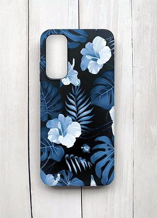 Матовий чохол на samsung galaxy a05s (a057) чорний :: тропіки (принт 373)
