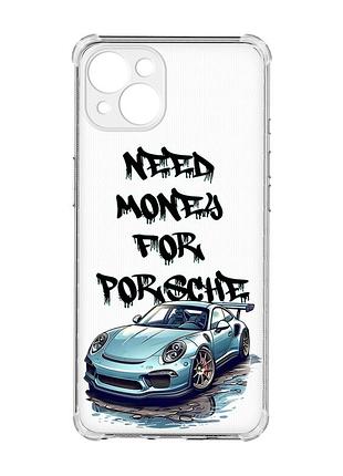 Чохол із потовщеними кутами на iphone 15 plus :: хочу порше (принт 385)