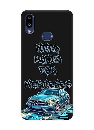 Матовый черный чехол на samsung galaxy a10ѕ a107 :: хочу мерседес (принт 387)