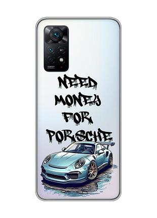 Прозрачный чехол на xiaomi redmi note 11 pro :: хочу порше (принт 385)