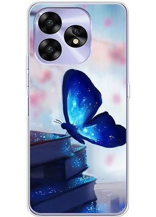 Чехол силиконовый с картинкой на umidigi a15 (бабочка)