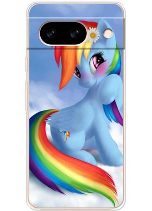 Чехол силиконовый с картинкой на google pixel 8a (литл пони, my little pony)