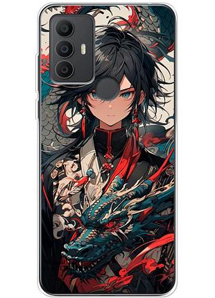 Чехол силиконовый с картинкой на tcl 306 (аниме, anime)