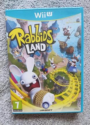 Rabbids land, б/у, русская версия - диск nintendo wii u