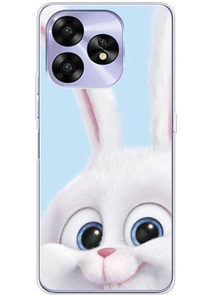 Чехол силиконовый с картинкой на umidigi a15 (кролик снежок)