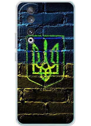 Чехол силиконовый с картинкой на huawei honor 90 (патриотический, герб украины)