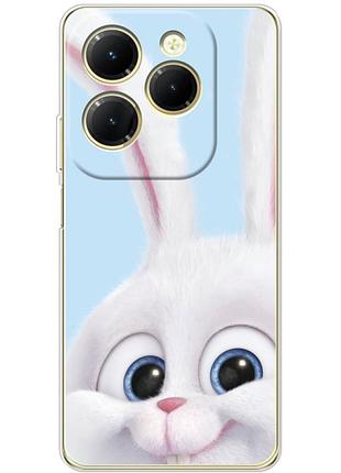 Чохол силіконовий з картинкою на infinix hot 40 pro (кролик сніжок)