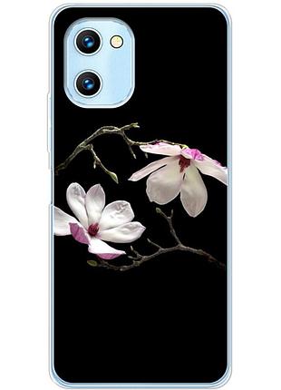Чехол силиконовый с картинкой на umidigi c1 max (цветок, монголия)