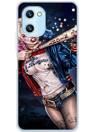 Чехол силиконовый с картинкой на umidigi c1 max (харли квинн, harley quinn)