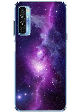 Чехол силиконовый с картинкой на tcl 20l plus (космос)