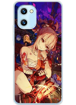 Чехол силиконовый с картинкой на umidigi c1 (аниме, anime)