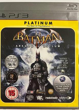 Batman: arkham asylum platinum, б/у, английская версия - диск для playstation 3