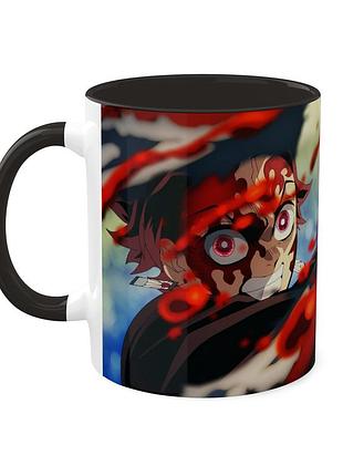 Чашка "demon slayer: kimetsu no yaiba" - танжиро камадо чорний