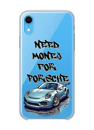 Прозорий чохол на iphone xr :: хочу порше (принт 385)
