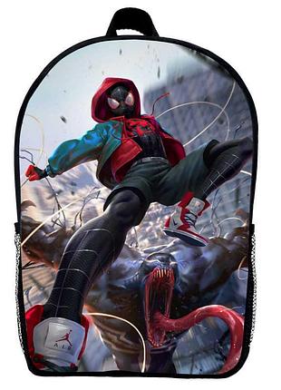 Рюкзак человек паук (school gear bag spider men 021) черный, 39 х 27 х 14 см