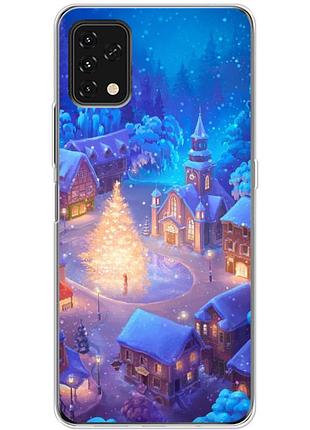 Чехол силиконовый с картинкой на umidigi power 5s (новогодний)