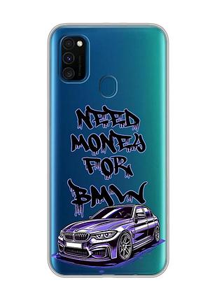 Прозорий чохол на samsung galaxy m30s/m21 :: хочу бмв (принт 386)