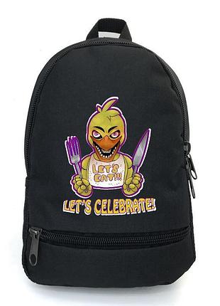 Рюкзак big фнаф аниматроники 5 ночей с фредди school bag (fnaf-04) черный (43 х 30 х 17 см)