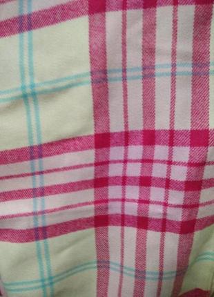 Фірмовий рожевий шарф в клітку4 фото