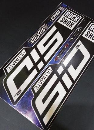 Наклейки на вилку перья рокшок рок шок rock shox велосипеда сид sid