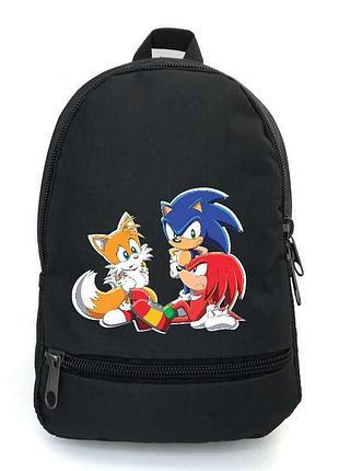 Рюкзак big соник school bag (sonic-010) черный (43 х 30 х 17 см)