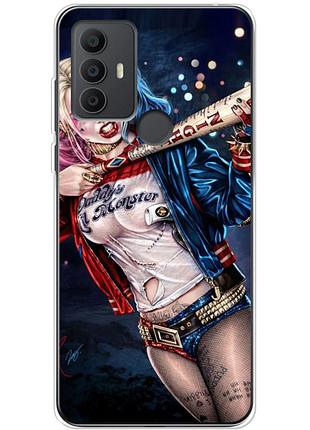 Чехол силиконовый с картинкой на tcl 30 se (харли квинн, harley quinn)